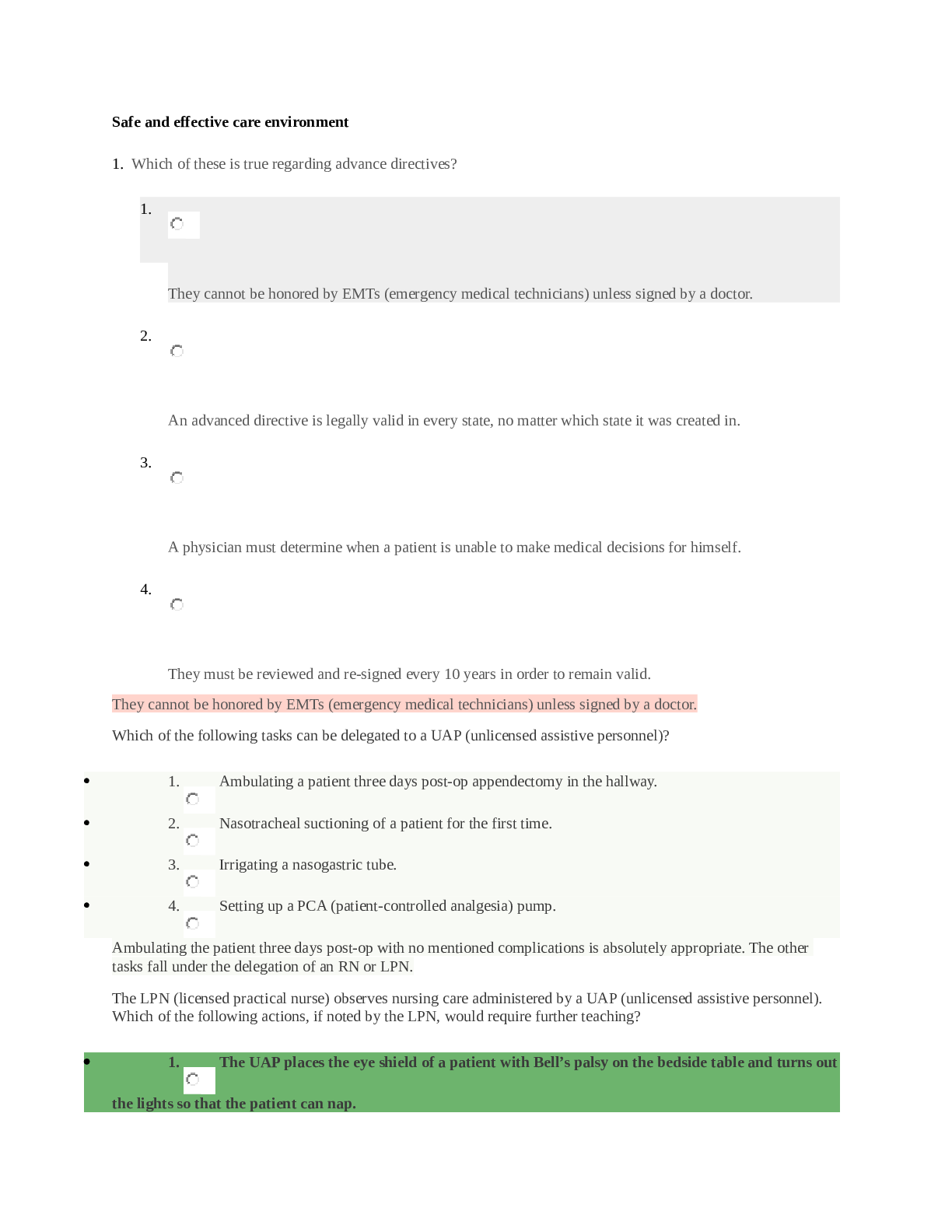 Preview image of NCLEX questions set 2 document